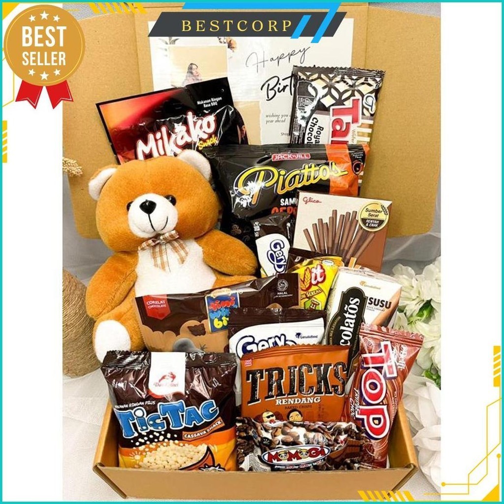 

Snack Box Kado Ulang Tahun / Hampers Snack Murah / Buket Snack / Buket Jajan / Kado Ulang Tahun / Hadiah Ulang Tahun / Hadiah Valentine / Kado Valentine / Kado Anniversary / Hadiah Anniversary / Hadiah Birthday / Hampers Cewek Siap Kirim