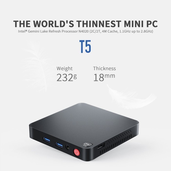 Mini Pc Beelink T4 Pro N3350 4/64Gb Dual Hdmi Wifi Windows 10 Termurah