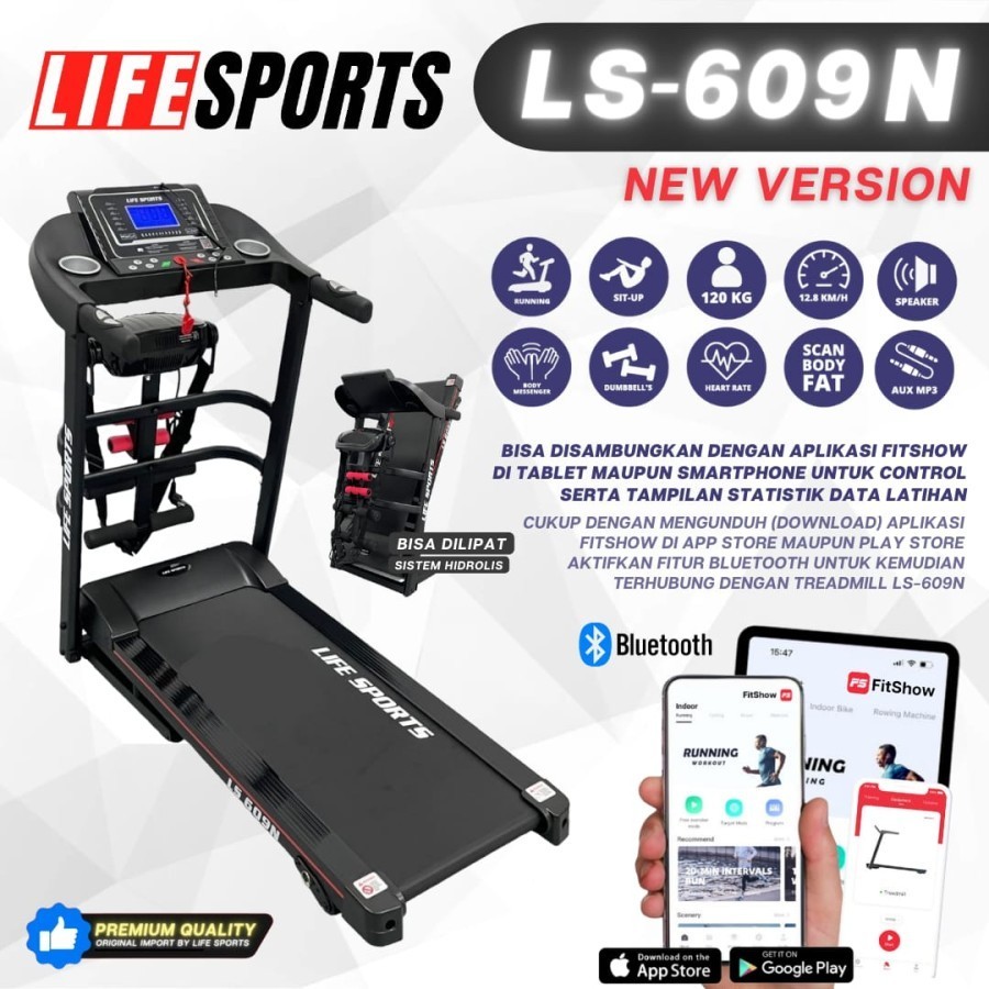 Alat fitness treadmill elektrik lifesports ls 609 low watt