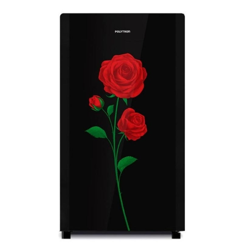 Kulkas 1 Pintu Polytron PRA-15 CRX Glass Door 15CRX