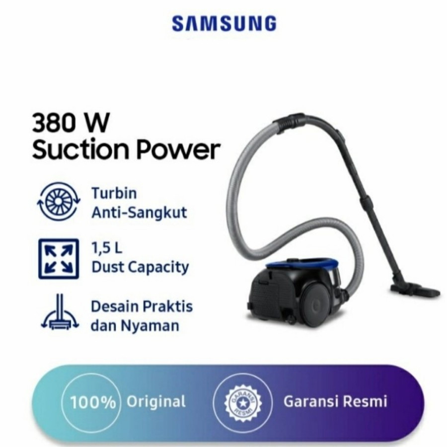 Samsung Canister Vacuum Cleaner 380 W - VC18M2120SB/SE VAKUM PEMBERSIH VACUM LANTAI VC18M2120SB