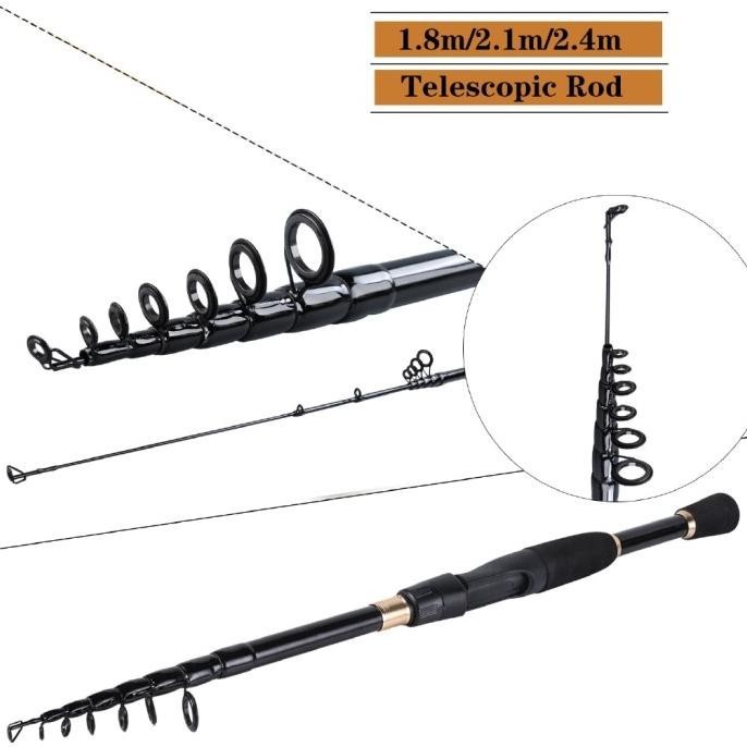 Sougayilang Joran Pancing Ultralight Telescopic Fishing Rod Spinning