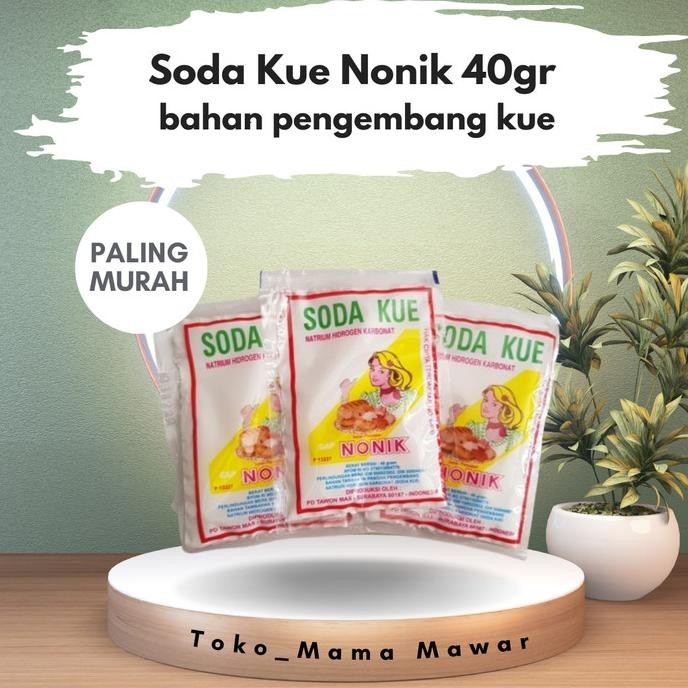 

Terlaris Paling Murah Soda Kue Nonik 40Gr Bahan Pengembang Kue Harga Per Sachet Ready Stok