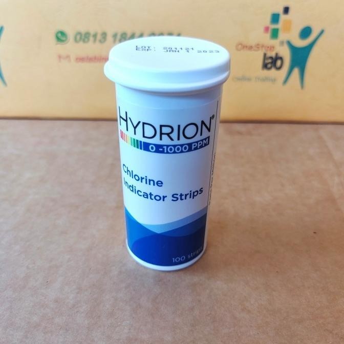 Hydrion Ch1000 Chlorine Test Strip 0-1000 Ppm 100 Strips Ch-1000