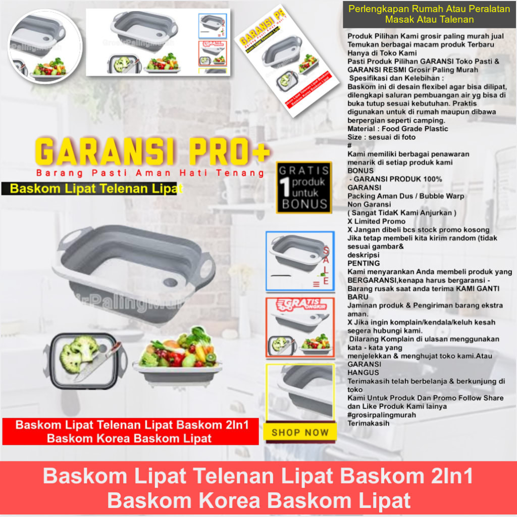 Baskom Lipat Telenan Lipat Baskom 2In1 Baskom Korea Baskom Lipat