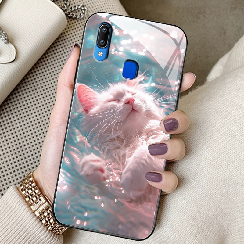 Casing Hp Untuk VIVO Y93 Y93s Y91 Y91i Y95 Y91C Y1S Y90 Case Casing pola Foto kucing Kasing HP Softc