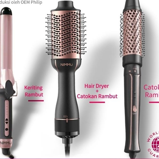 Nimmu Catokan Rambut Curly Blow Dryer Catokan Sisir Blow Rambut Hair Dryer Pelurus Rambut