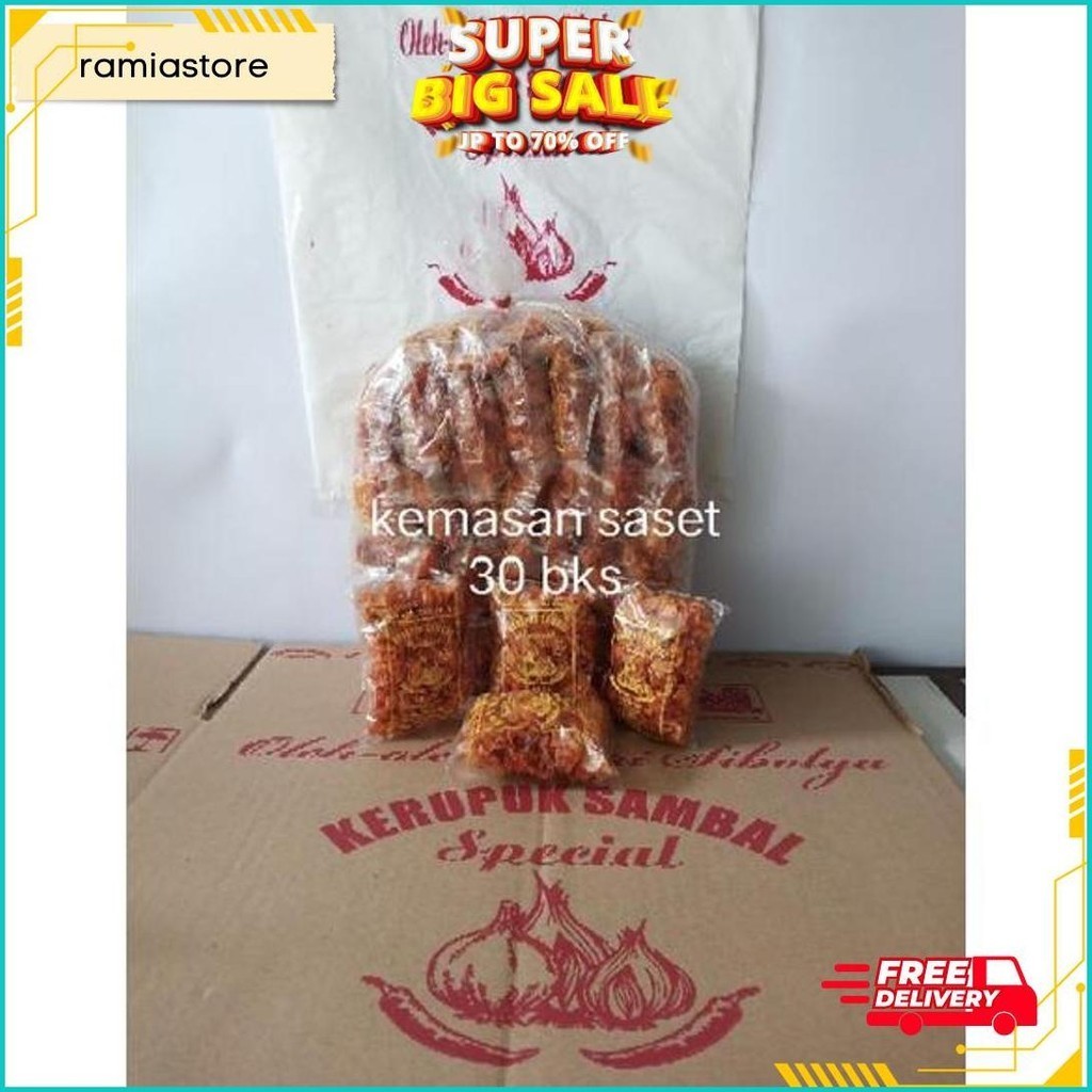 

Keripik Sambal Sibolga Sachet Isi 30 Siap Kirim