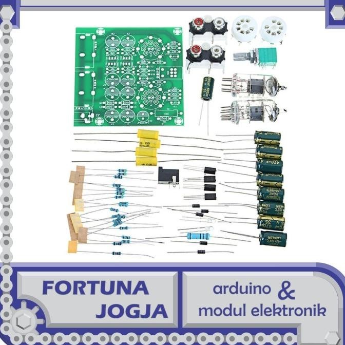 Readyy... Diy Tube Preamplifier Buffer 6J1 Ac 12V Audio Preamp Tabung + Casing