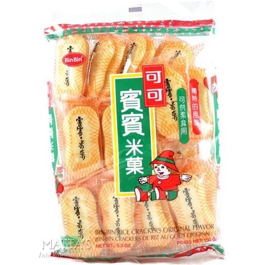 

hg-24 [HALAL] Bin Bin Rice Crackers Original / Seaweed / Spicy Seaweed Snow 150gr BinBin Snack Beras Cracker Snek Thailand Original