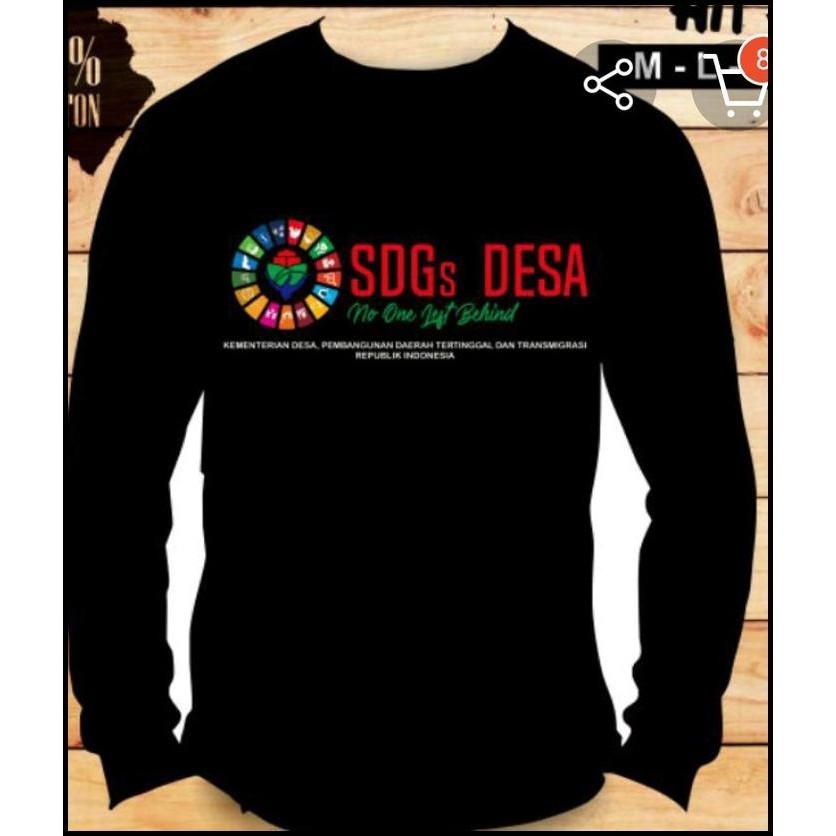 HOT DEAL KAOS SDGS DESA - KAOS PANJANG SDGS NO ONE LEFT BEHIND - BAJU SDGS DESA 