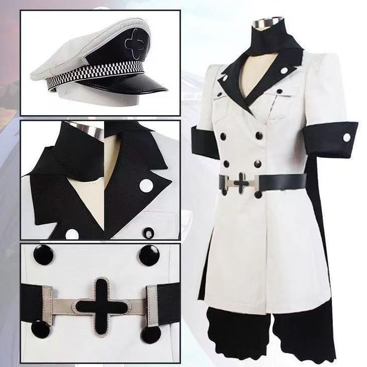 LKI - Akame Ga KILL Cosplay Esdeath Esdese Cosplay Costume Uniform with Hat Long Wig for Women Party