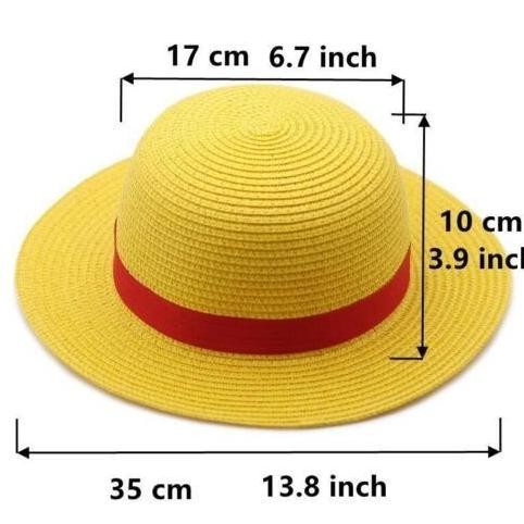 LKI - Kostum One Piece Monkey D Luffy Pria Dewasa Topi Jerami  Baju Cosplay Anime Anak Costume Bajak