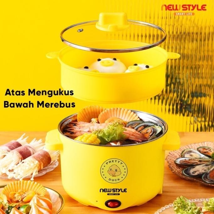 Newstyle Panci Listrik Serbaa Y07 Elektrik Cooker Multifungsi Panci S005