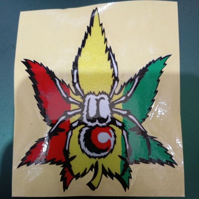 

stiker gambar laba-laba rasta