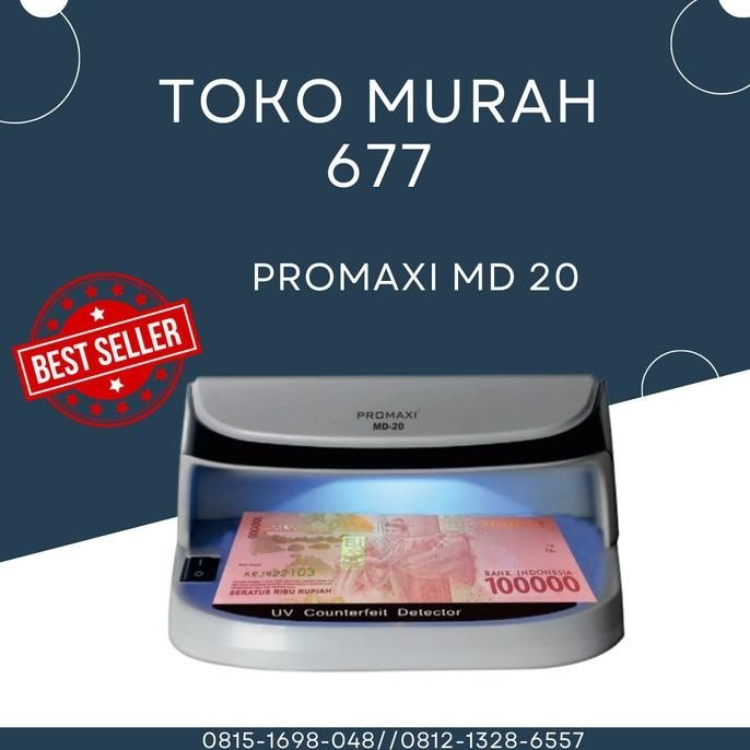 Money Detector Promaxi Md-20 Alat Pendeteksi Uang Palsu Promaxi Md-20