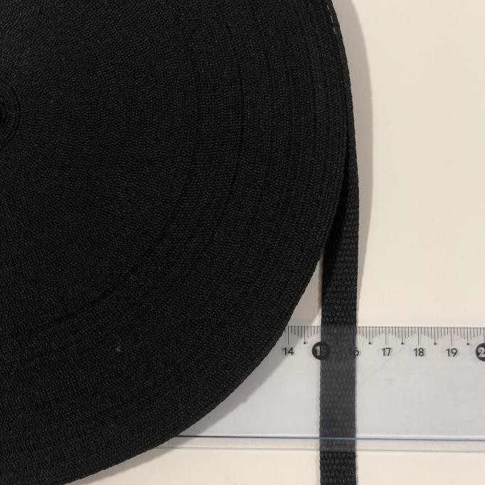 Tali botol / webbing 1cm Hitam