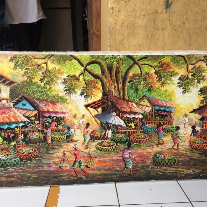 TERUJI lukisan pasar tradisional