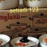 10 Pcs Set ( Panci+Tutup ) Enamel Maspion England Set
