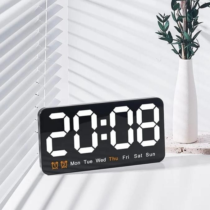 

JD-6638 SOHA Jam Digital LED Jam Meja Dinding Digital LED Clock White KS