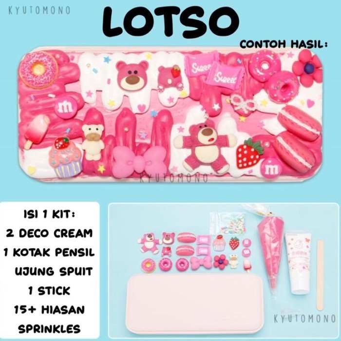 

Kyutocream Kit Kotak Pensil DIY Deco Cream Kit DIY Pensilcase