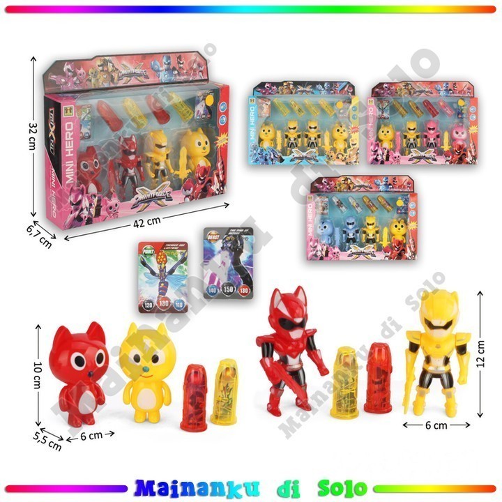 [Mainanku] Mainanku Robot Mirip Karakter Mini Force 2 Pcs Dan Boneka 2 Pcs Dan Acc Mini Force Mainan