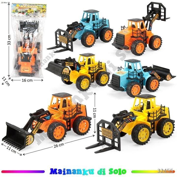 [Mainanku] Mainanku Mainan Anak Truk Konstruksi Buldozer Friction