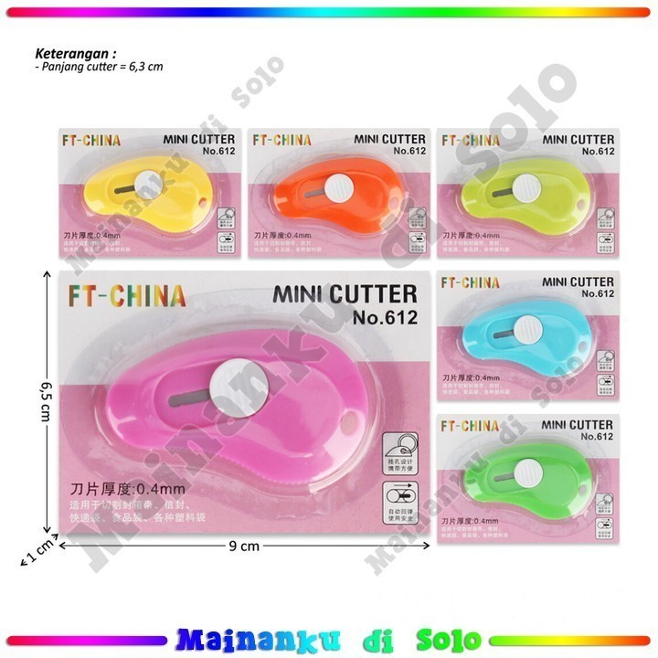 

[Mainanku] Cutter Model Oval 6,3 cm Mini Cutter Mainan Anak