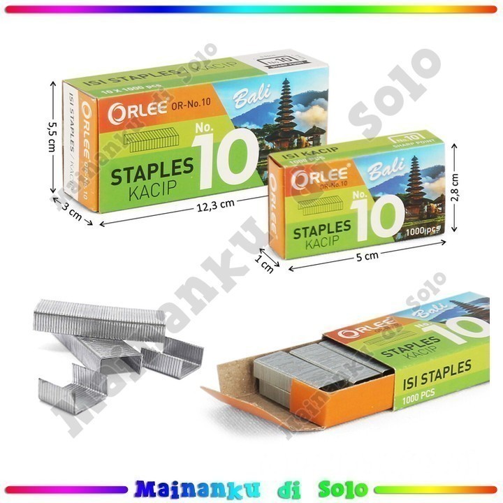

[Mainanku] [GROSIR 10 Pcs] Isi Staples Orlee Staples Kacip No.10 Peralatan ATK