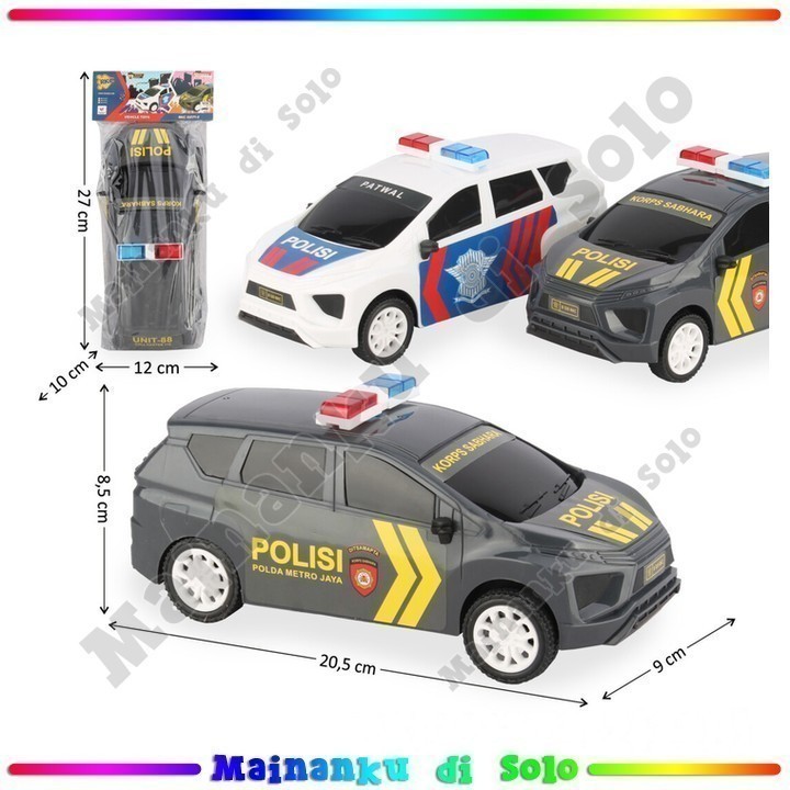 [Mainanku] Mainan Mobil Xpander Polisi Friction Vehicle Toys