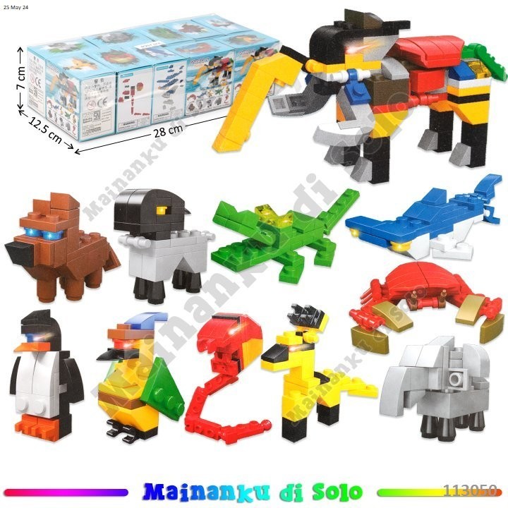 [Mainanku] Nano Block Hewan Aniamal Hewan Mainan Block