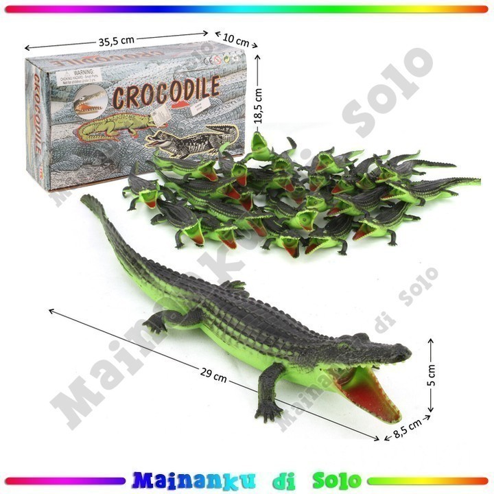 [Mainanku] Mainan Anak Mainan Hewan Karet Buaya Karet Crocodile Karakter Hewan