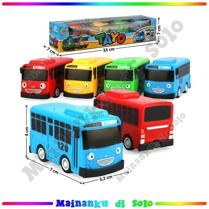 [Mainanku] Mainan Bus Tayo P/B Tayo Pull Back Toys