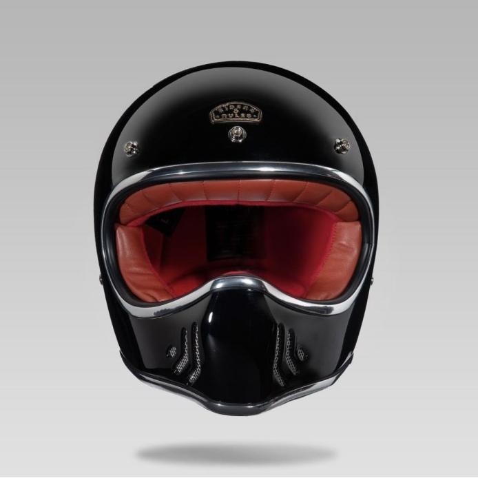 HELM RIDER & RULES TIPE COMMANDO LUXURY BLACK
