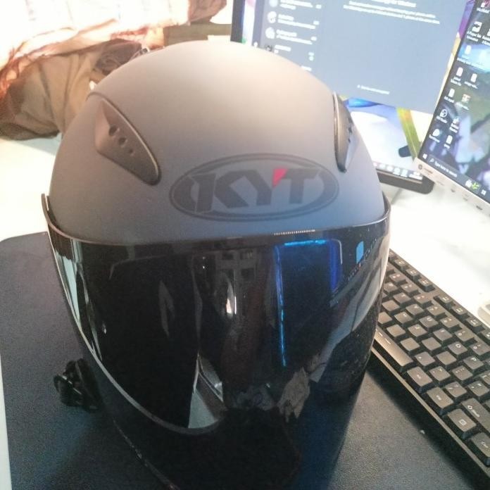 HELM KYT GALAXY FLAT R PAKET GANTENG HALF FACE - MINUS