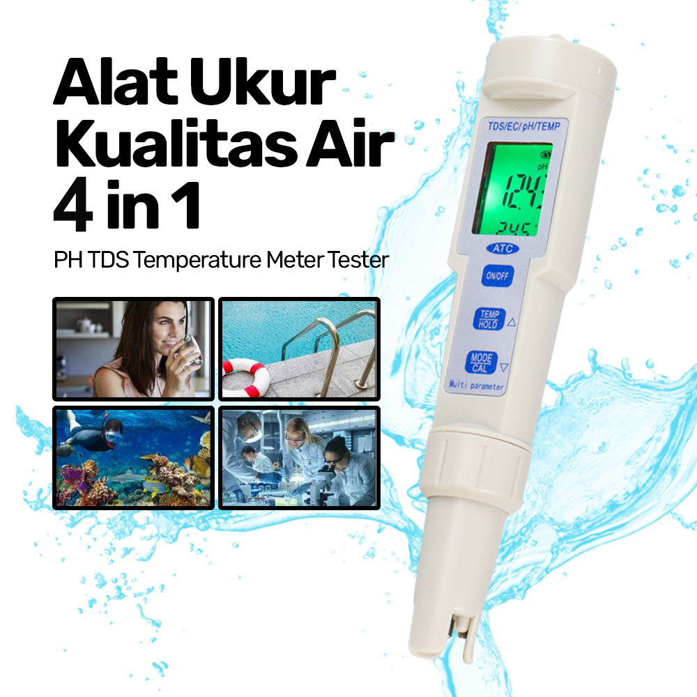 Digital Water Tester PH - TDS - Temperature Meter Suhu Air 3 in 1