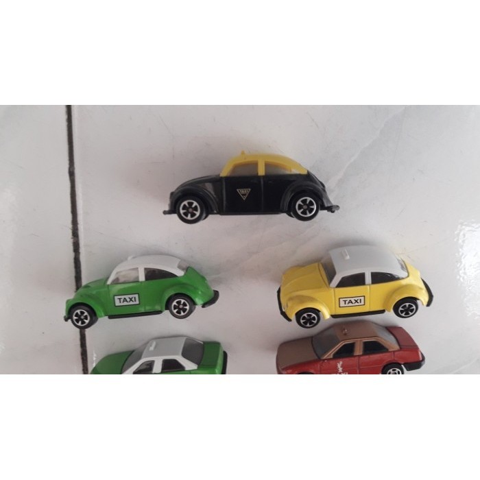 Fhare Assorted Diecast Loose : Gashaball - Taxi Mania Mexico - Set 7 In 1