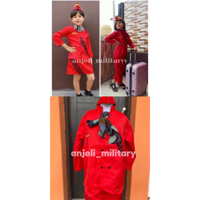 PRAMUGARI ANAK / BAJU PRAMUGARI ANAK / BAJU PROFESI PRAMUGARI ANAK / BAJU PROFESI ANAK/ KOSTUM