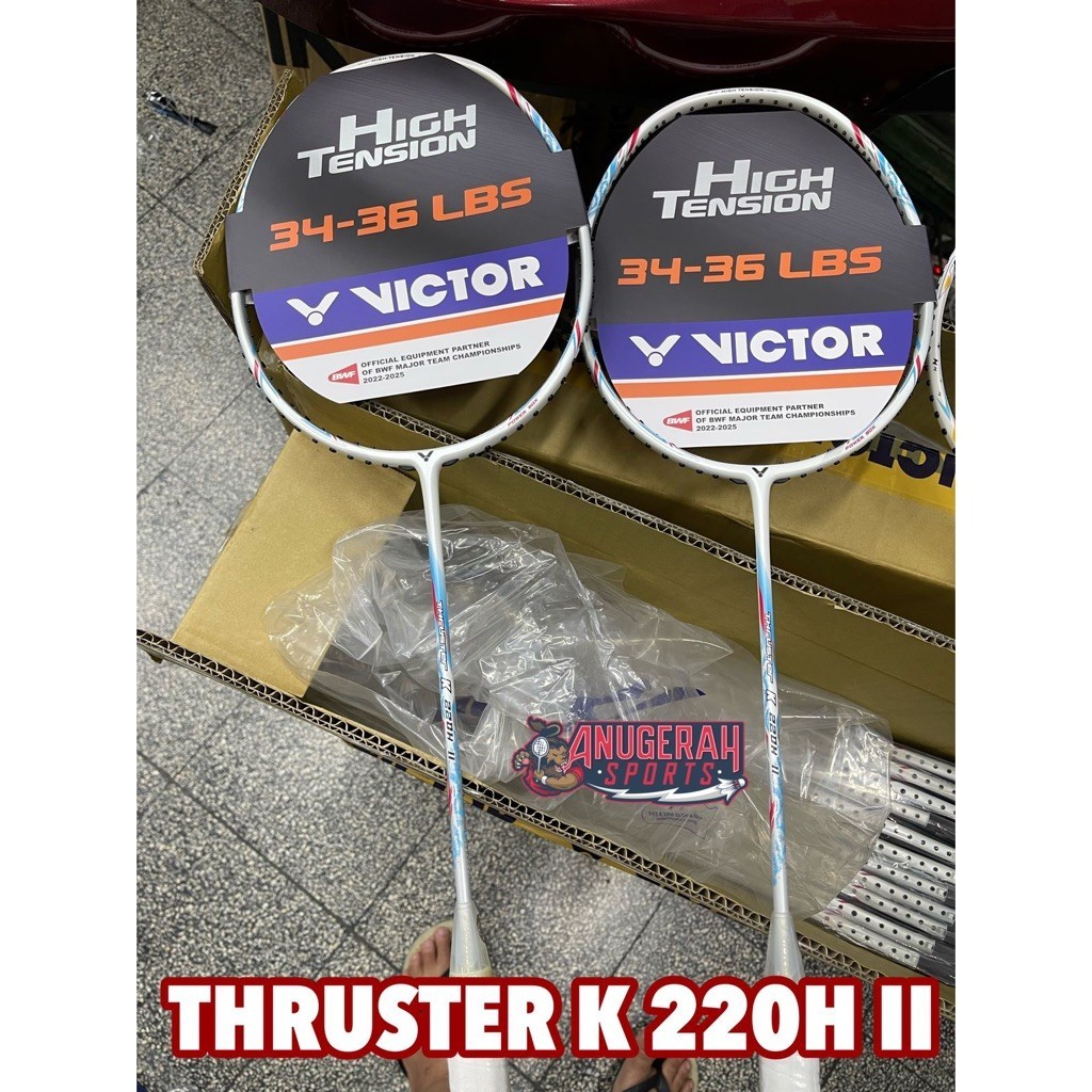 Originial Raket Badminton Victor Thruster K 220H Ii / Tk-220H Ii Original Asli