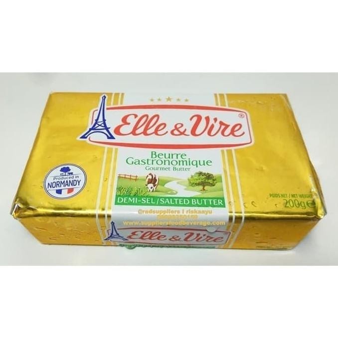 

Butter Salted Unsalted Premium| Mentega Asin Elle&Vire 200gr elle vire