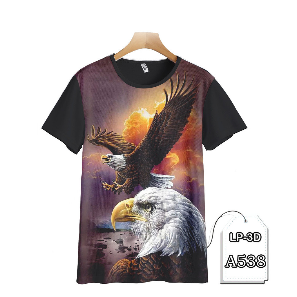 Kaos Distro Pria Elang Rajawali Printing 3D Anak dan Dewasa #LP3D-A538