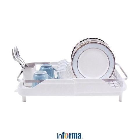 Informa - Willard Rak Piring Extendable - Putih