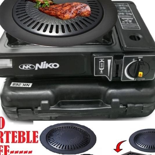 Paket Bare/Bbq Set Kompor Portable Niko Tas + Bbq Grill Plate Niko