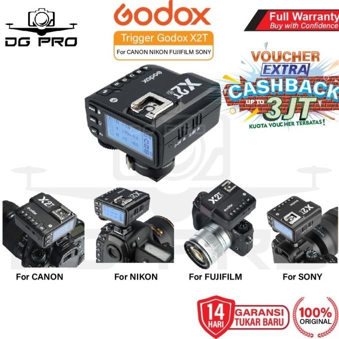 Trigger Godox X2T for Canon / Nikon / Sony / Fujifilm