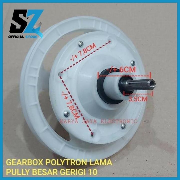 GEARBOX MESIN CUCI POLYTRON / SHARP SPARE PART KUALITAS BAGUS saza_store