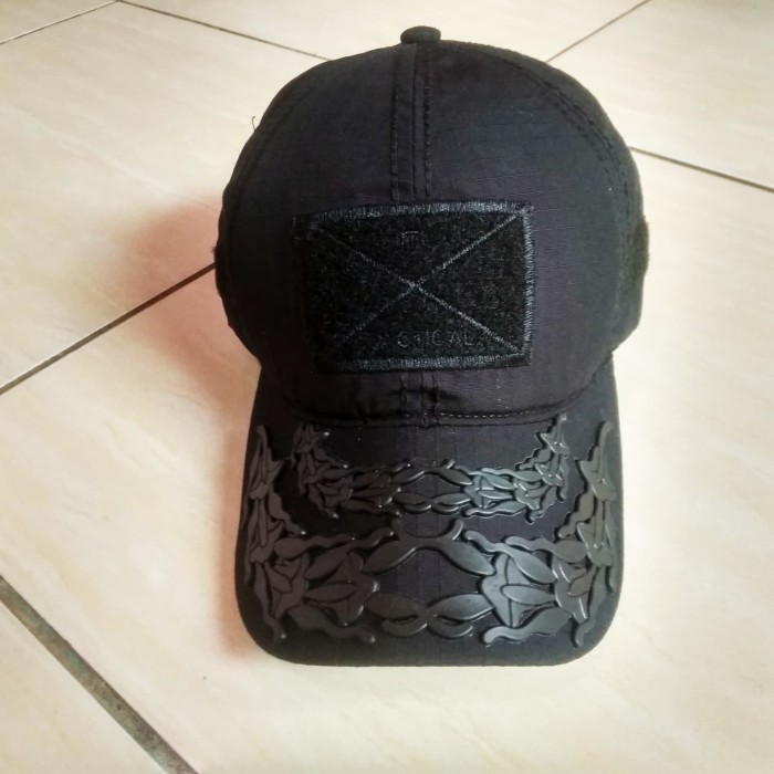 Topi Tactical Velcro Pati Ad Hitam