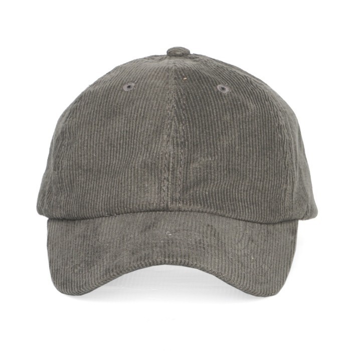 Rckls. Polo Cap Topi Pria Corduroy Polos Premium Grey