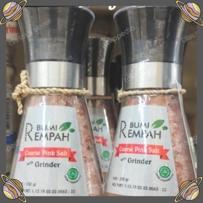 

[CLS] BUMI REMPAH COARSE PINK SALT/GARAM WITH GRINDER 100 GR/GARAM SALT