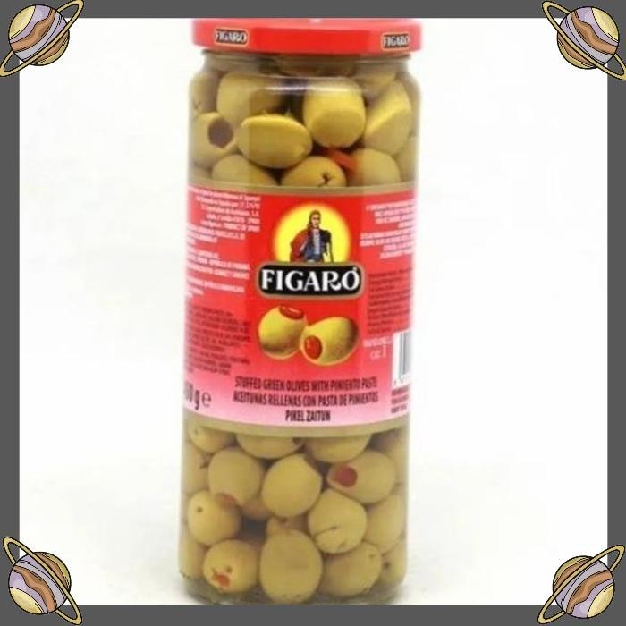 

[CLS] FIGARO STUFFED GREEN OLIVES 450 GR