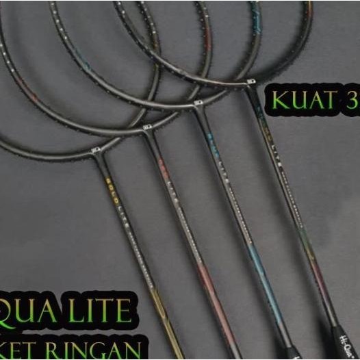 Raket Badnton Hiqua Hi-Qua Lite Gold/Chamo/Blue/Red Lite Ringan 5U